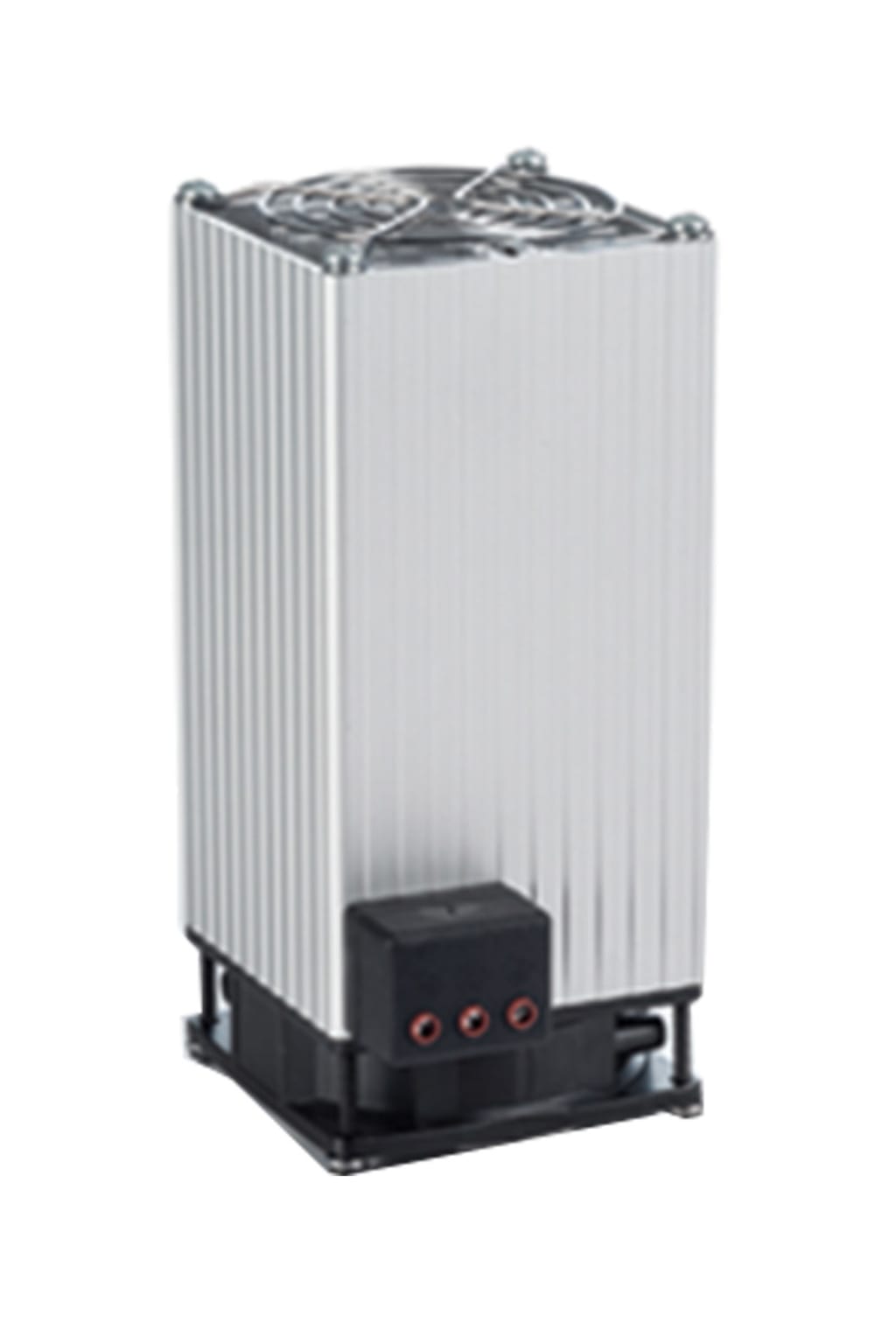 CALEFACTOR TIPO SEMICONDUCTOR EN ALUMINIO 500W CON VENTILADOR, 230VAC, 2.4A, TEMP -25+70 °C, CONEXIÓN POR TERMINAL