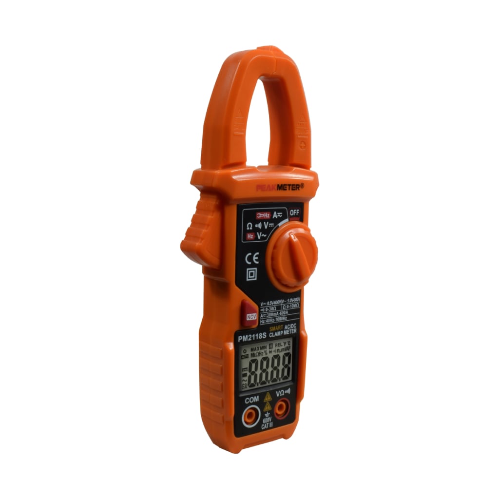 PINZA VOLTIAMPERIMÉTRICA DIGITAL AC/DC HASTA 600V, HASTA 600A. AUTO-MEDIDAS-RANGO, NCV.
