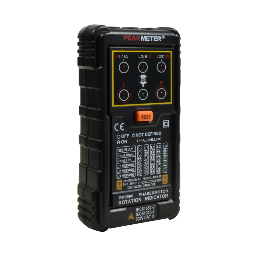 SECUENCÍMETRO, AUSENCIA SECUENCIA DE FASES, SENTIDO DE GIRO. HASTA 400V - 400HZ.