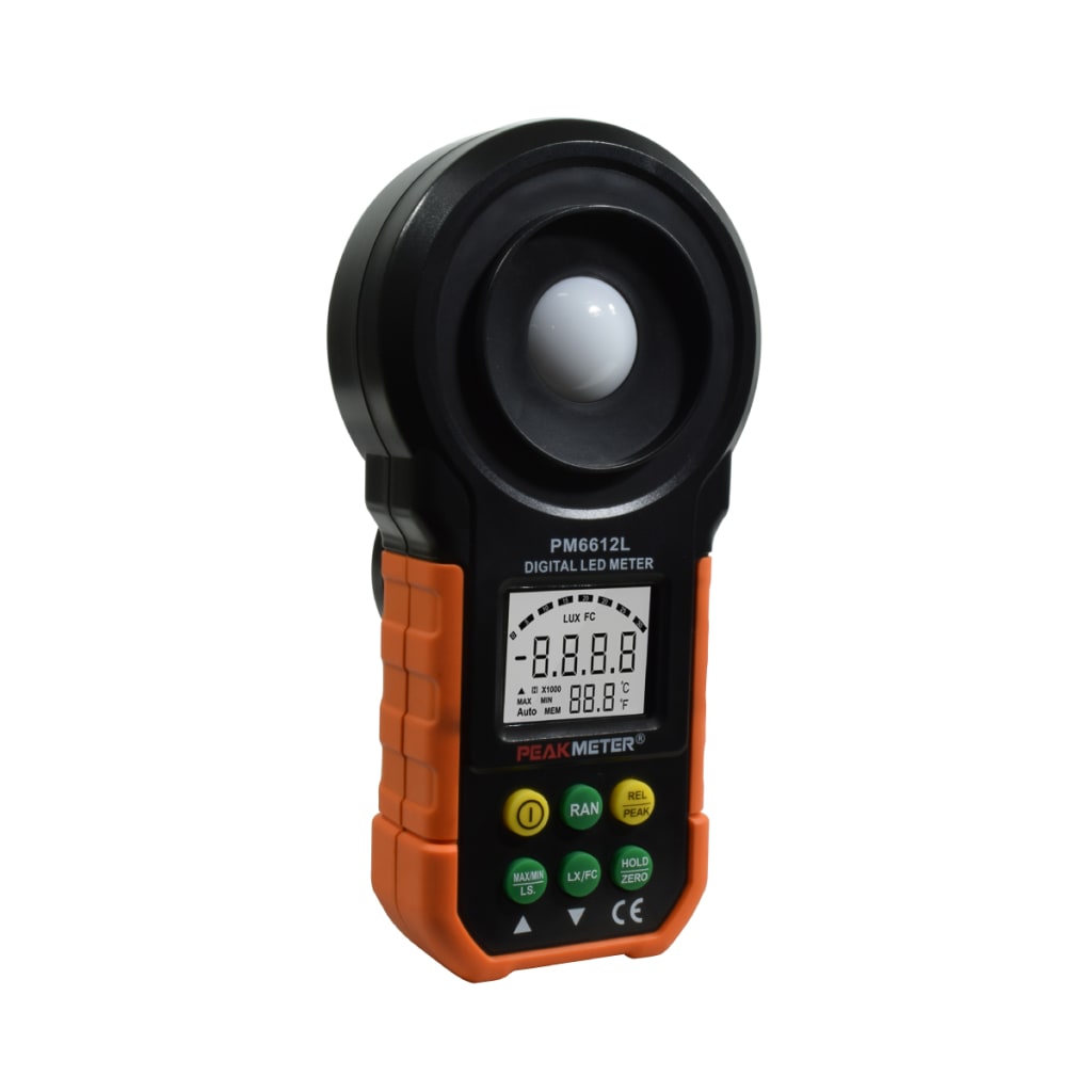 LUXÓMETRO DIGITAL PARA ILUMINACIÓN LED, RANGO 0-200.000LUX. UNIDADES SELECCIONABLES.