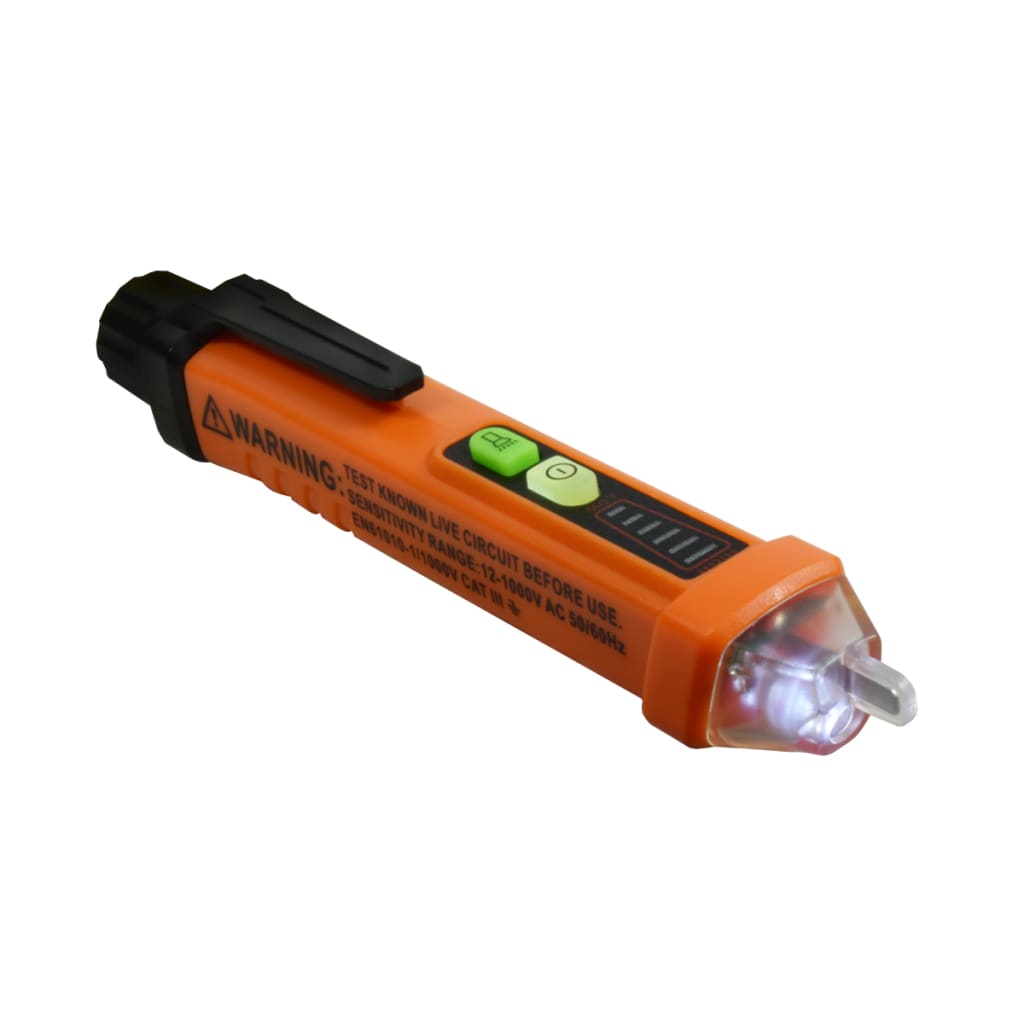 DETECTOR DE VOLTAJE NCV, RANGO 12 -1000VAC. INDICADOR LED Y SONORO.