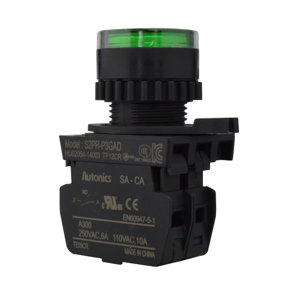 18 PULS PLAST NA + LED VERD 12-24 VDC/AC 22mm