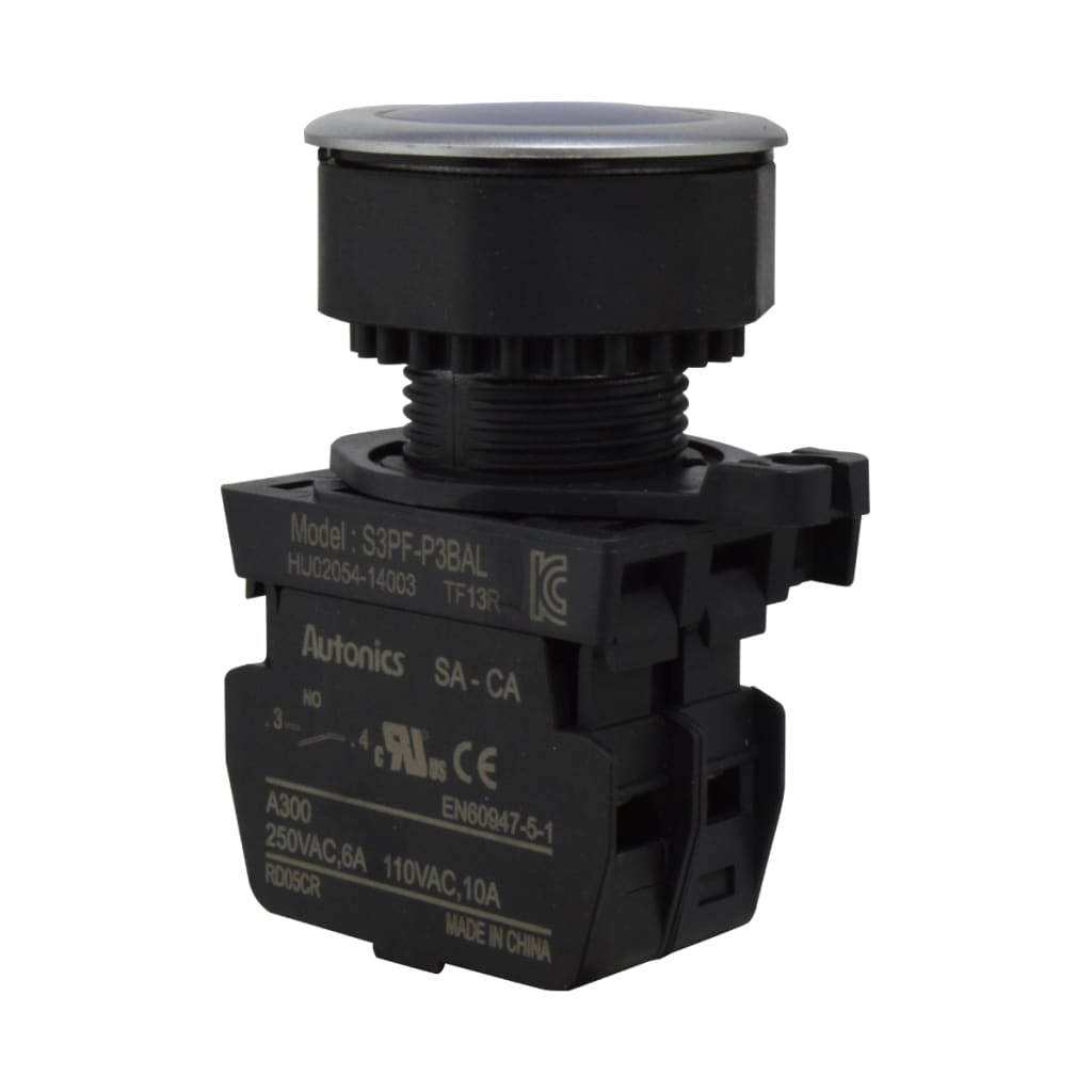 40 PULS PLAST NA + LED AZUL 110-220 VAC 30mm