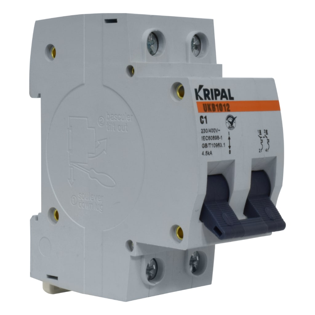 BREAKER 2x1A 230/400V 4.5KA CURVA C