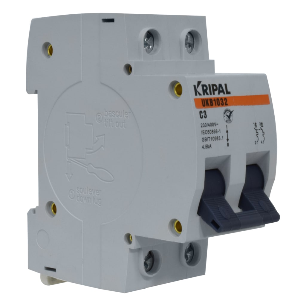 BREAKER 2x3A 230/400V 4.5KA CURVA C