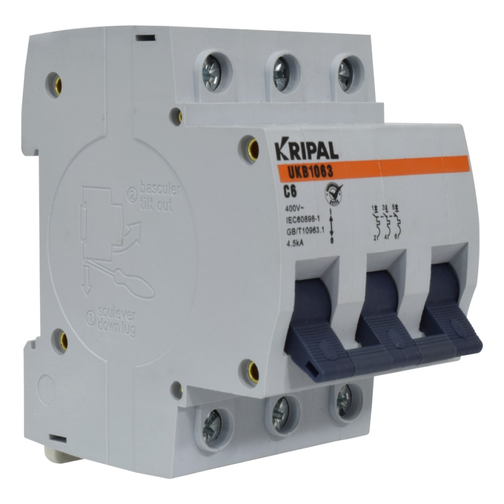 BREAKER 3x6A 230/400V 4.5KA CURVA C