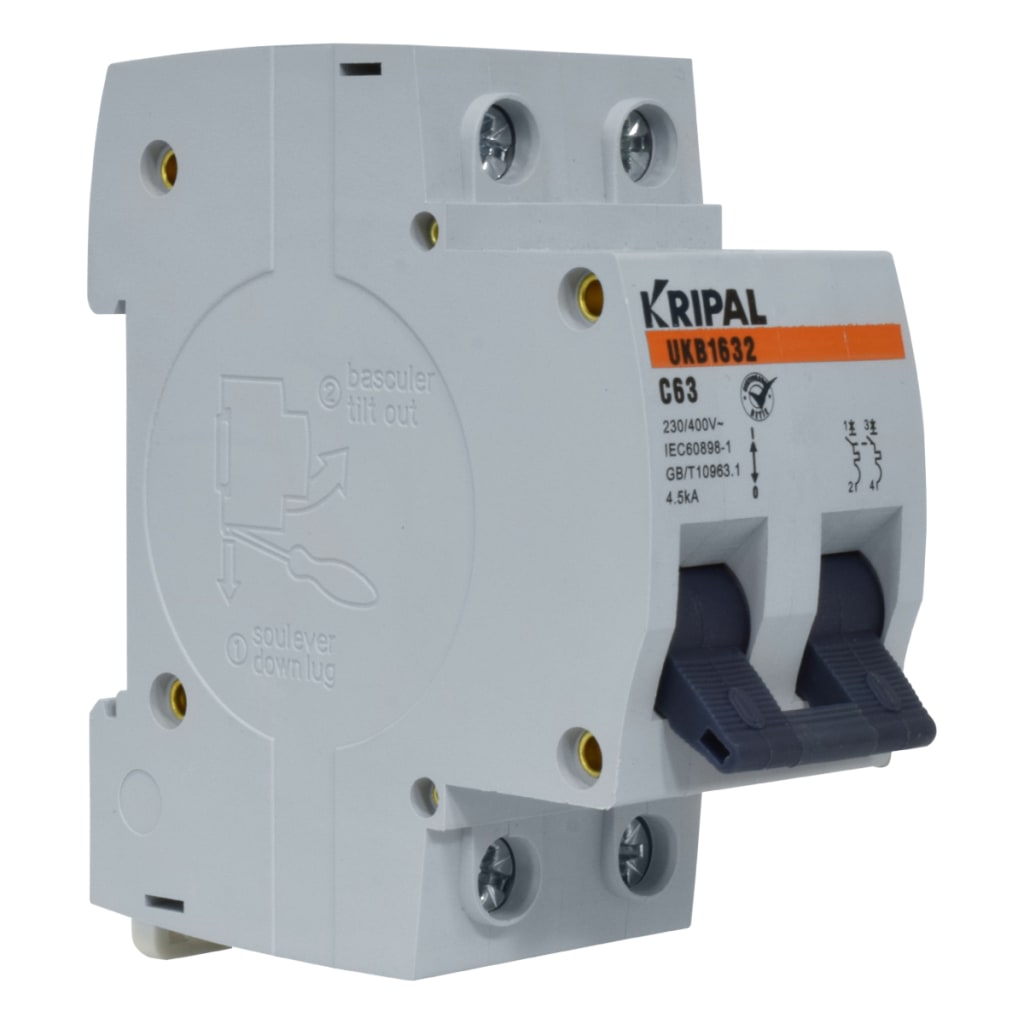 BREAKER 2x63A 230/400V 4.5KA CURVA C