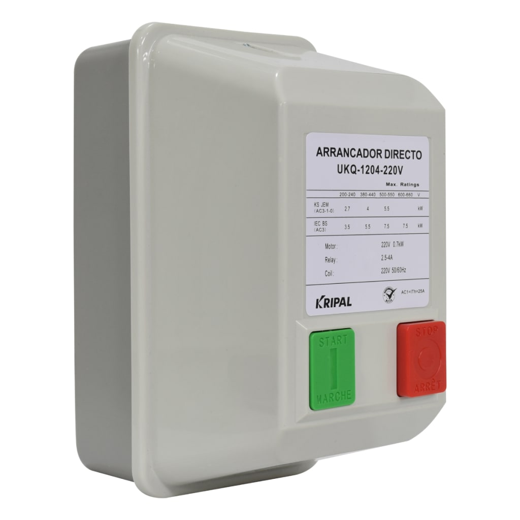 ARRANCADOR DIRECTO 2.5-4A 220V BASE METALICA/CUB PLASTICA IP65
