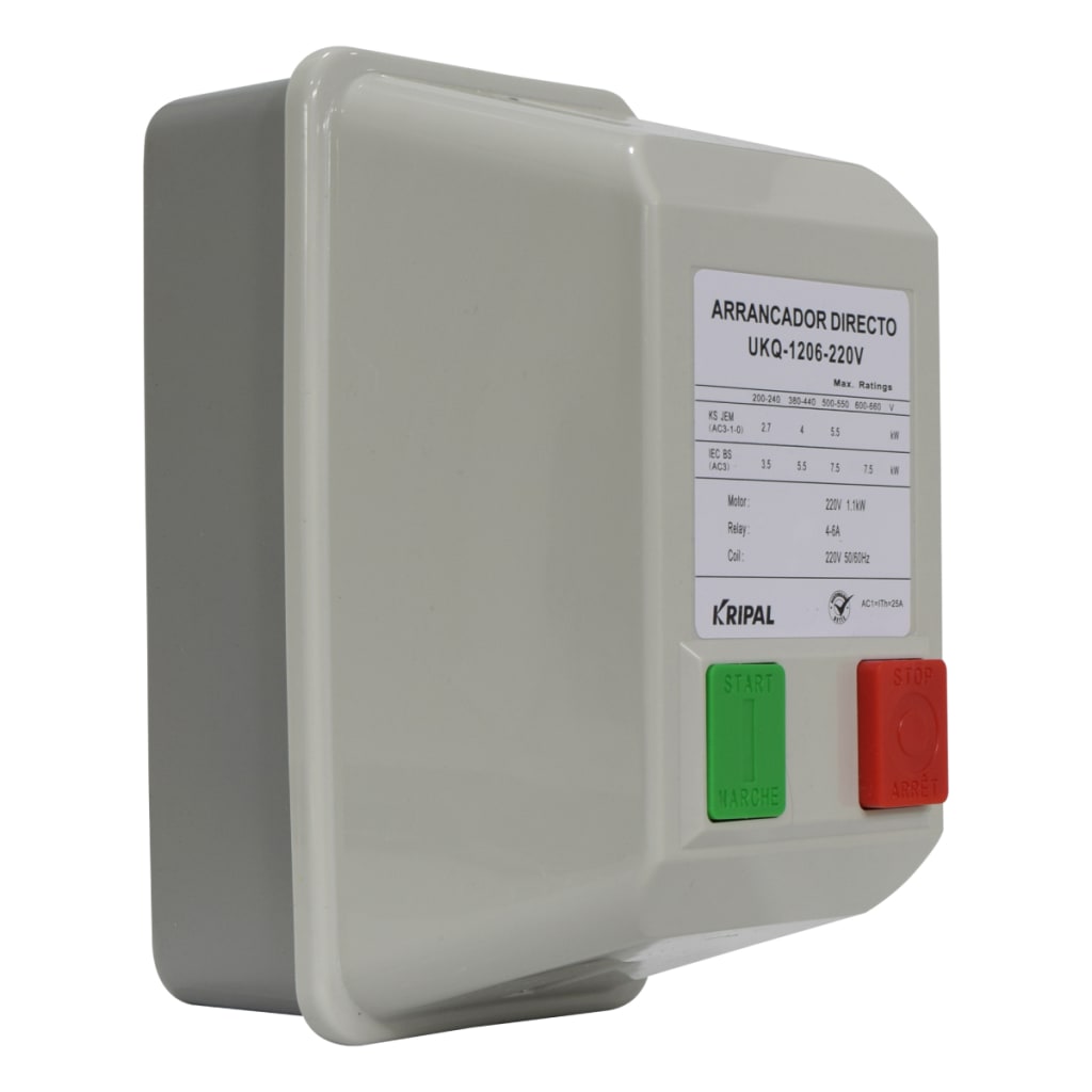 ARRANCADOR DIRECTO 4 - 6A 220V BASE METALICA/CUB PLASTICA IP65