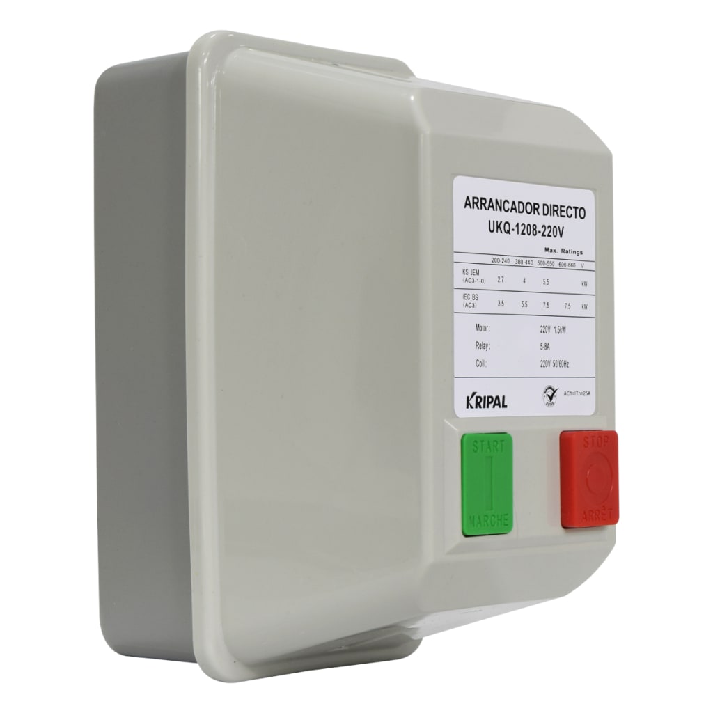 ARRANCADOR DIRECTO 5 - 8A 220V BASE METALICA/CUB PLASTICA IP65