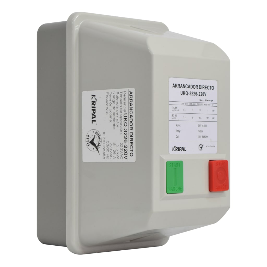 ARRANCADOR DIRECTO 18 - 26A 220V BASE METALICA/CUB PLASTICA IP65