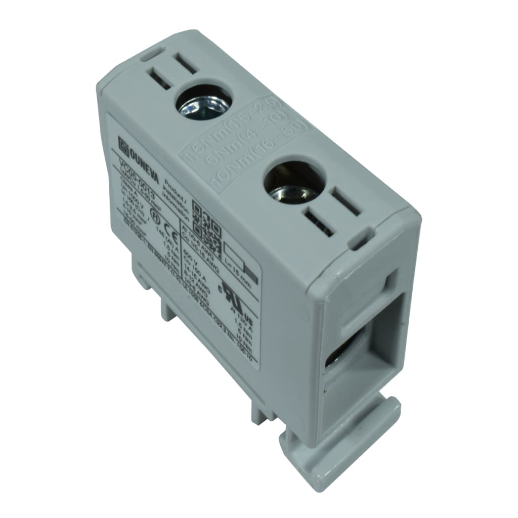 CONECTOR SERIE OTL COBRE / ALUMINIO, AISLADO, 1 CONEXIÓN AL/CU 1,5 A 50MM2 COLOR GRIS, UN  1000V AC/DC, IN 160A(CU)/145A(AL) APROBACION UL