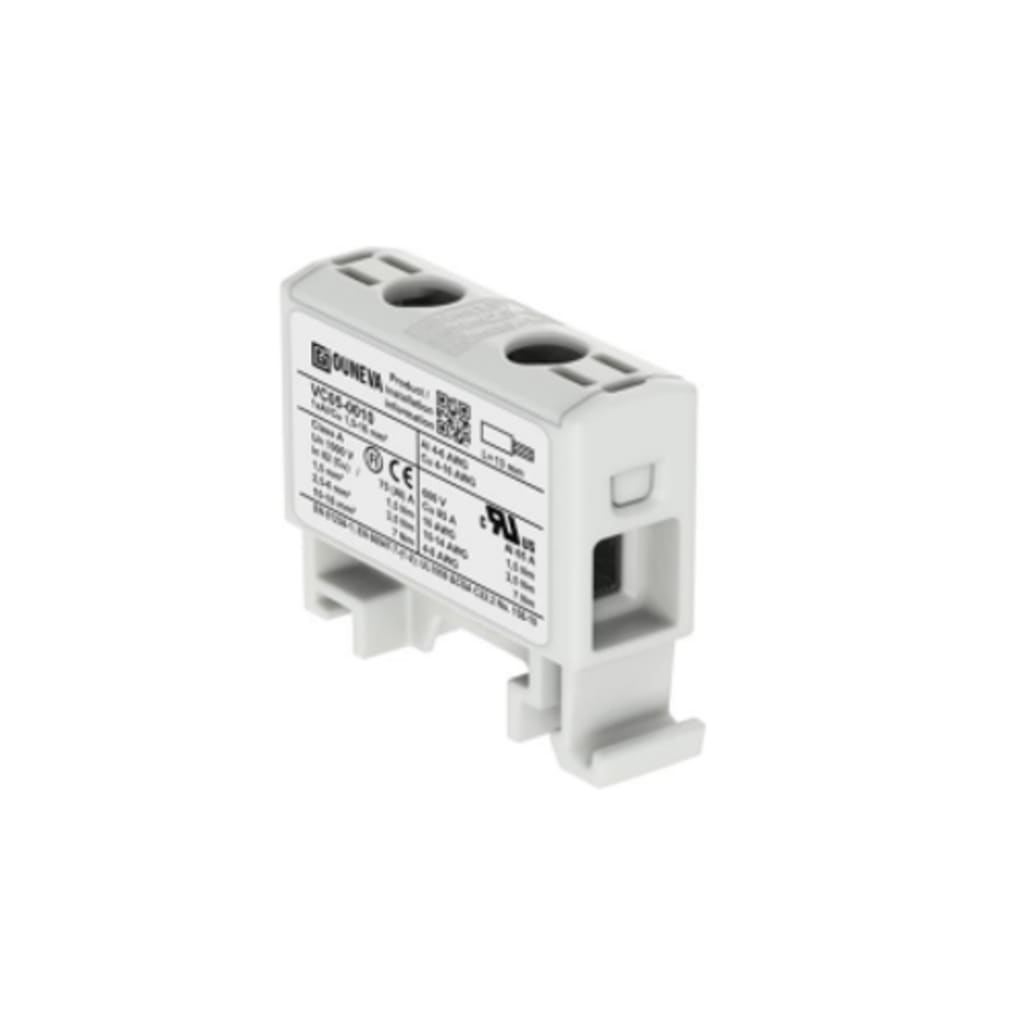 CONECTOR SERIE OTL COBRE / ALUMINIO, AISLADO, 2 CONEXIONES AL/CU 2,5 A 35MM2 COLOR VERDE/AMARILLO, UN  1000V AC/DC, IN 135A(CU)/120A(AL) APROBACION UL