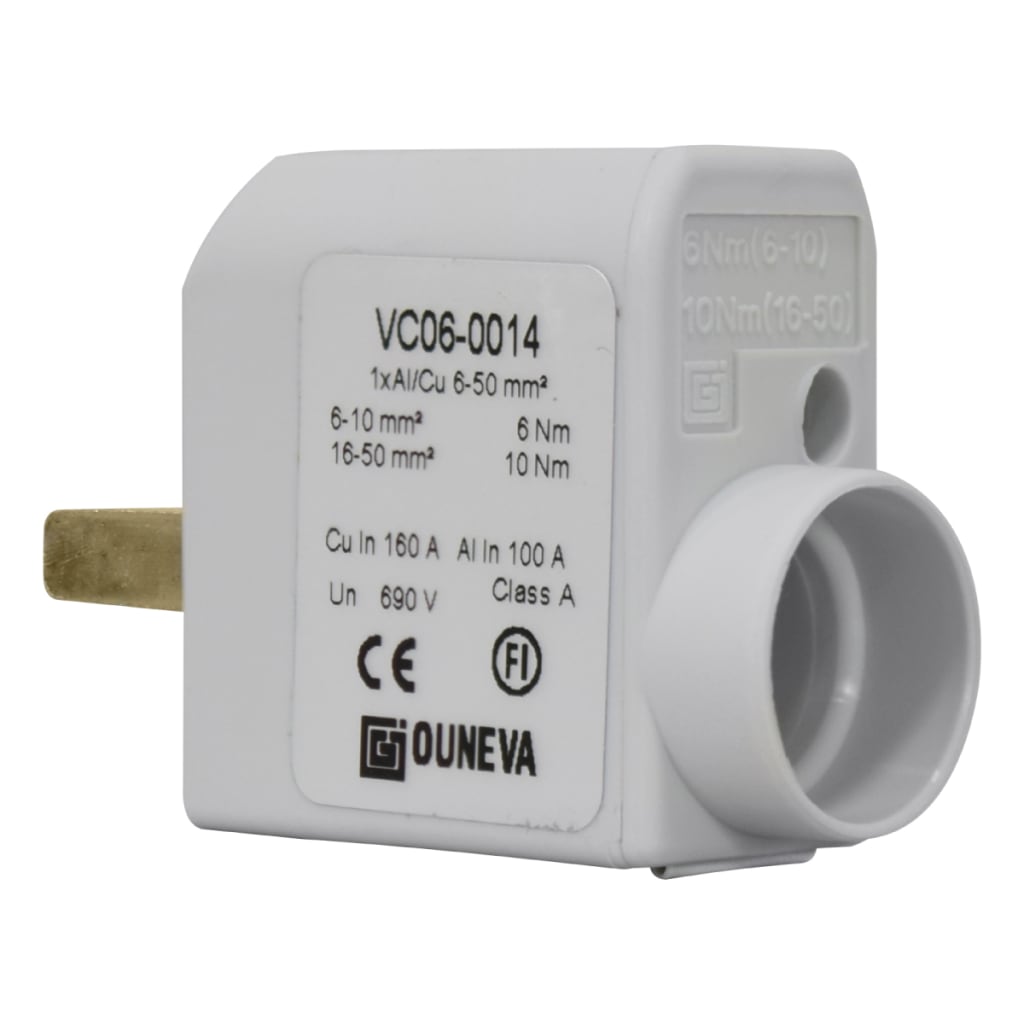 CONECTOR PARA DISPOSITIVO CON PUERTO DE MEDIDA 1XAL/CU 6-50MM2 IN 160A(CU)/100A(AL), UN 690V