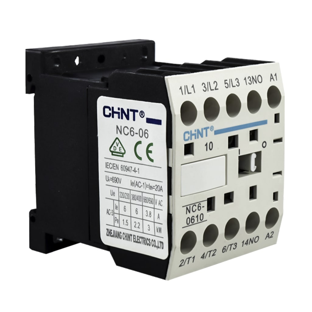 MINI CONTACTOR AUX 6A AC3 24VAC 3NO+1NO
