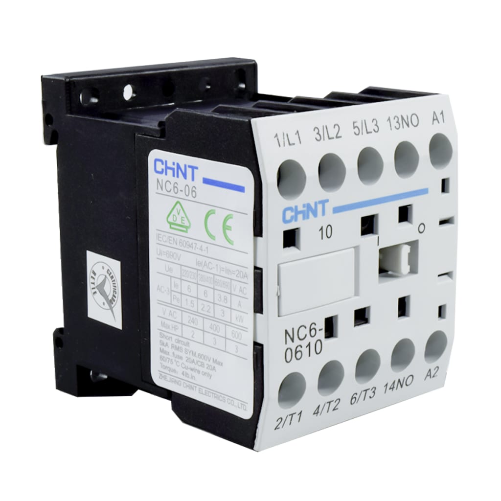 MINI CONTACTOR AUX 6A AC3 220VAC 3NO+1NO