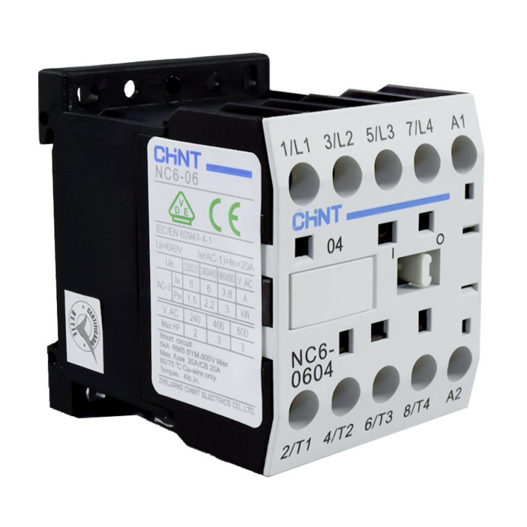 MINI CONTACTOR AUX 6A AC3 24VAC 4NO
