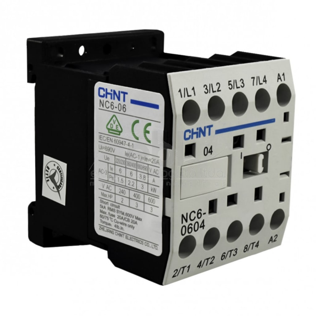 MINI CONTACTOR AUX 6A AC3 220VAC 4NO