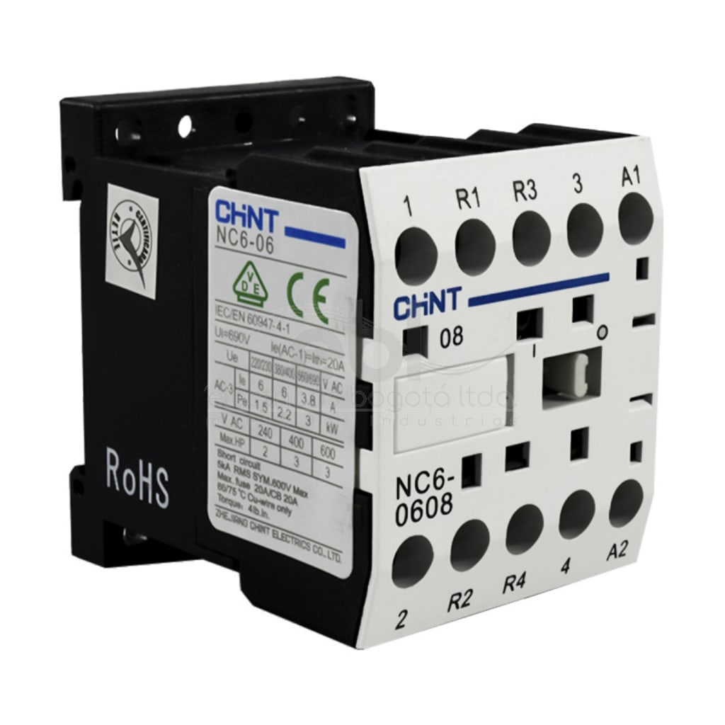 MINI CONTACTOR AUX 6A AC3 110VAC 2NO+2NC