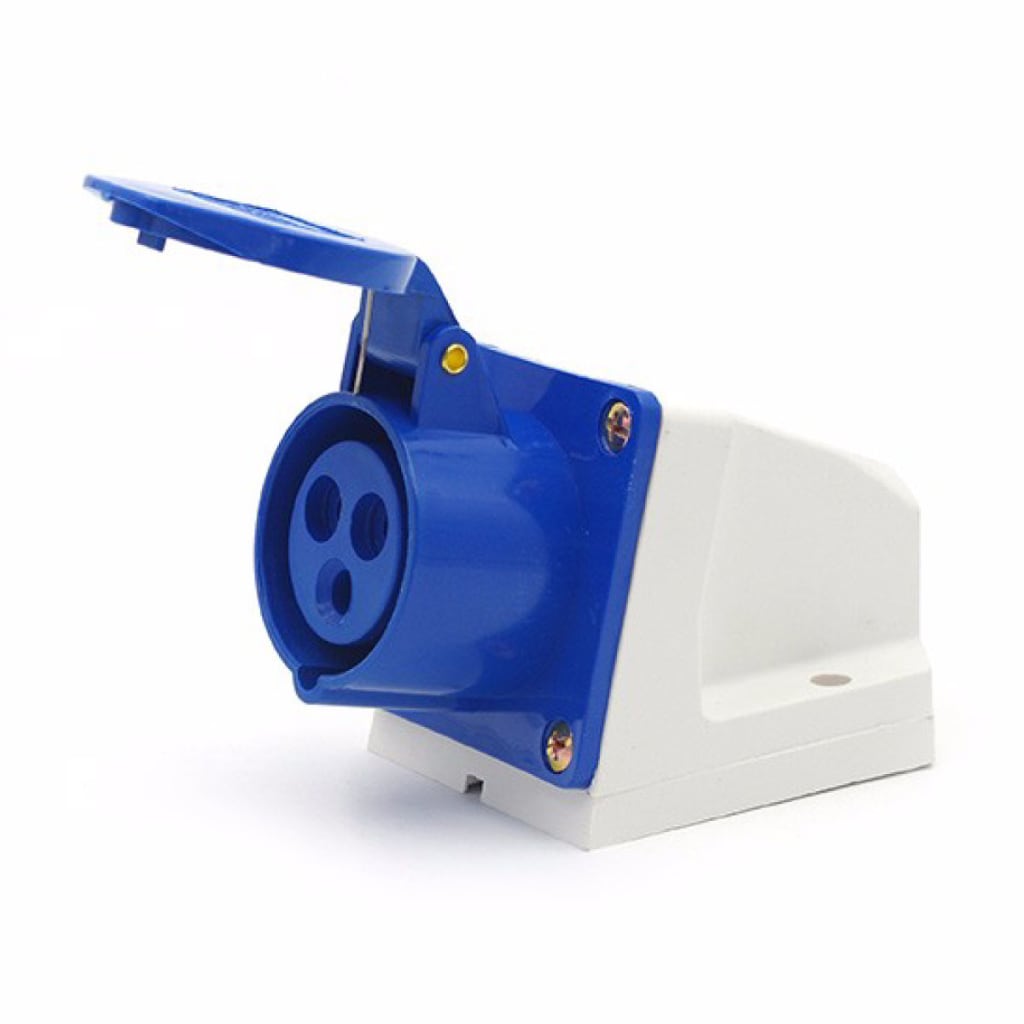 TOMA SOBREPONER 32A 230VAC 2P+T AZUL