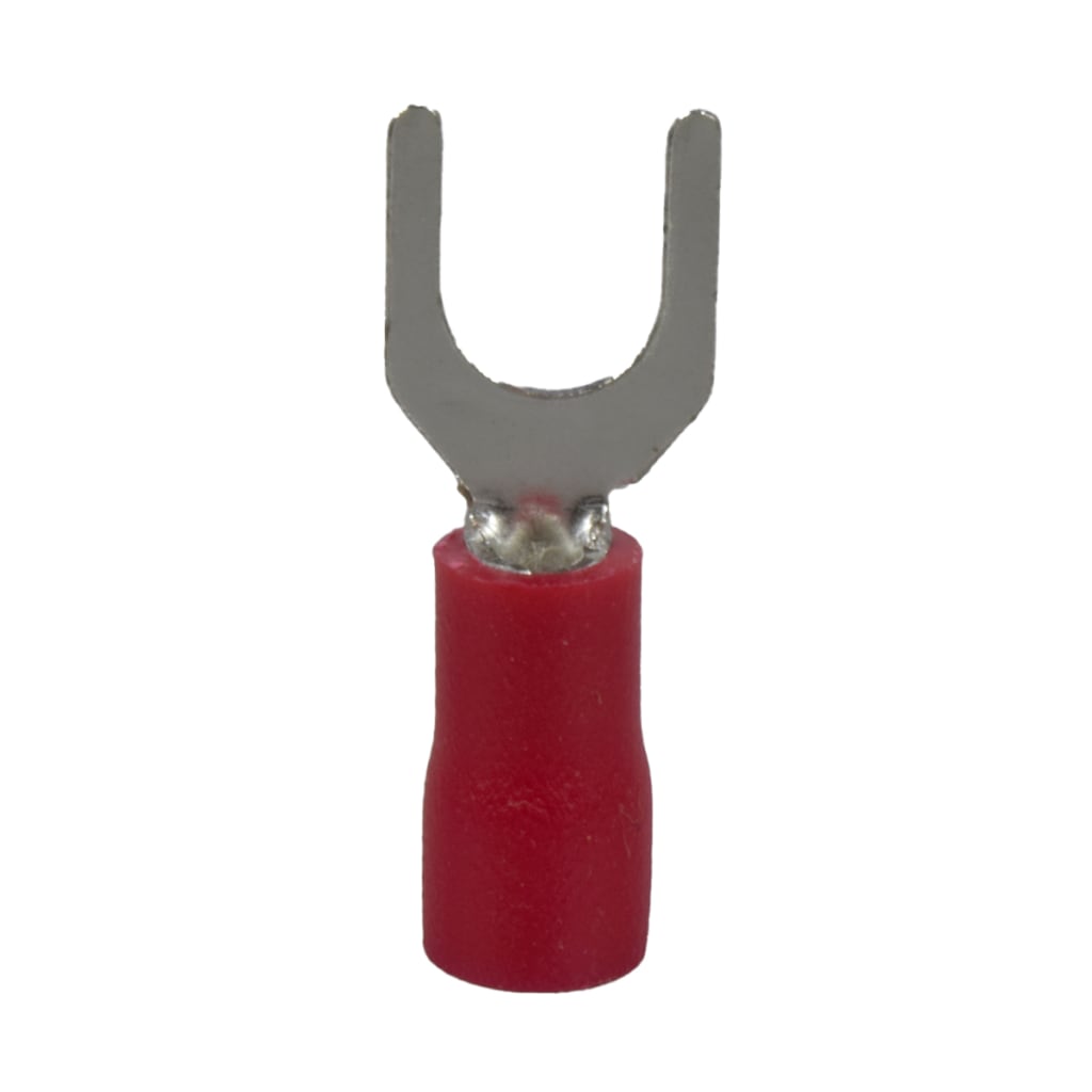 TERMINAL U ROJA 5.3mm 16-22AWG X 1 PQTE DE 100 UND