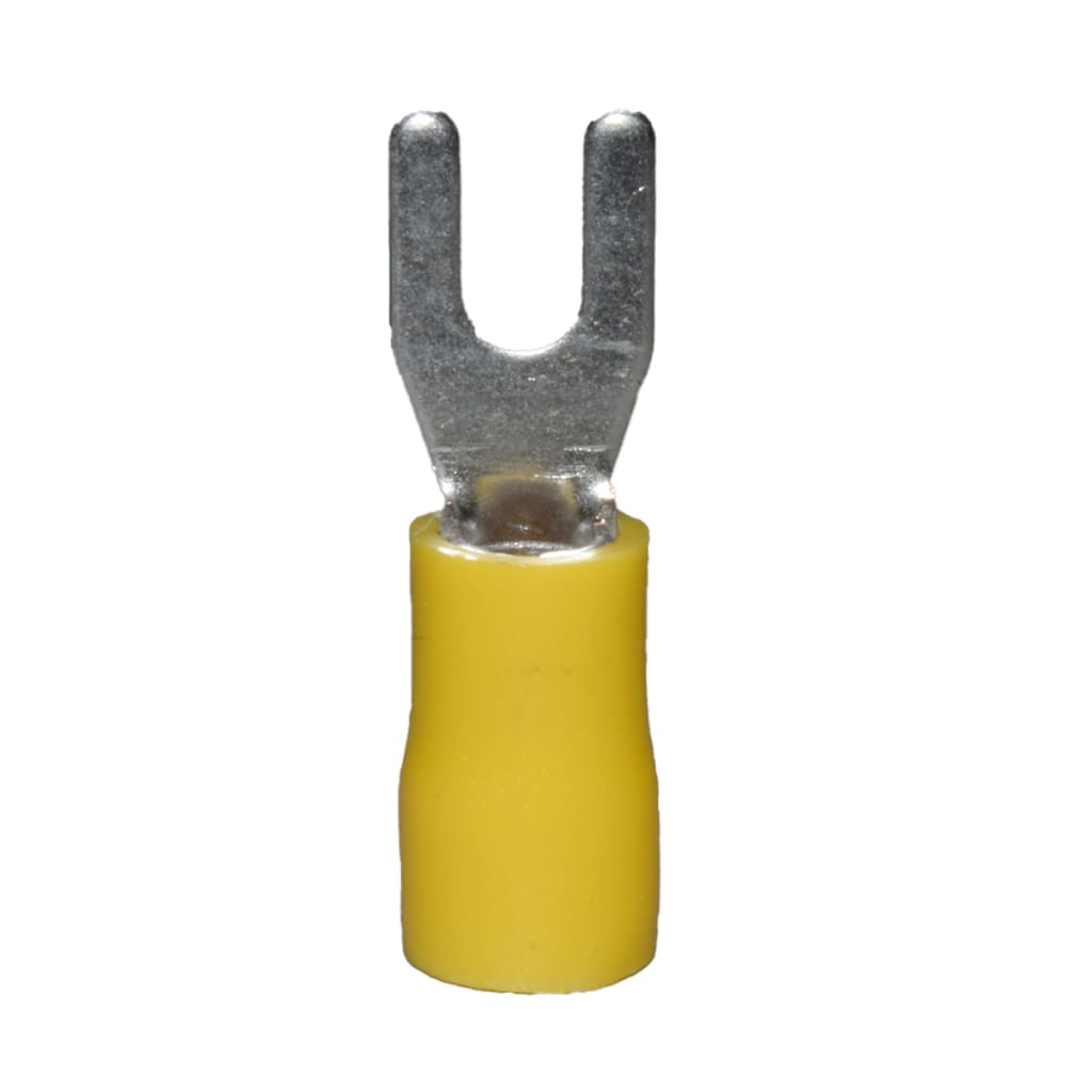 TERMINAL U AMARILLA 3.7mm 10-12AWG X 1 PQTE DE 100 UNID