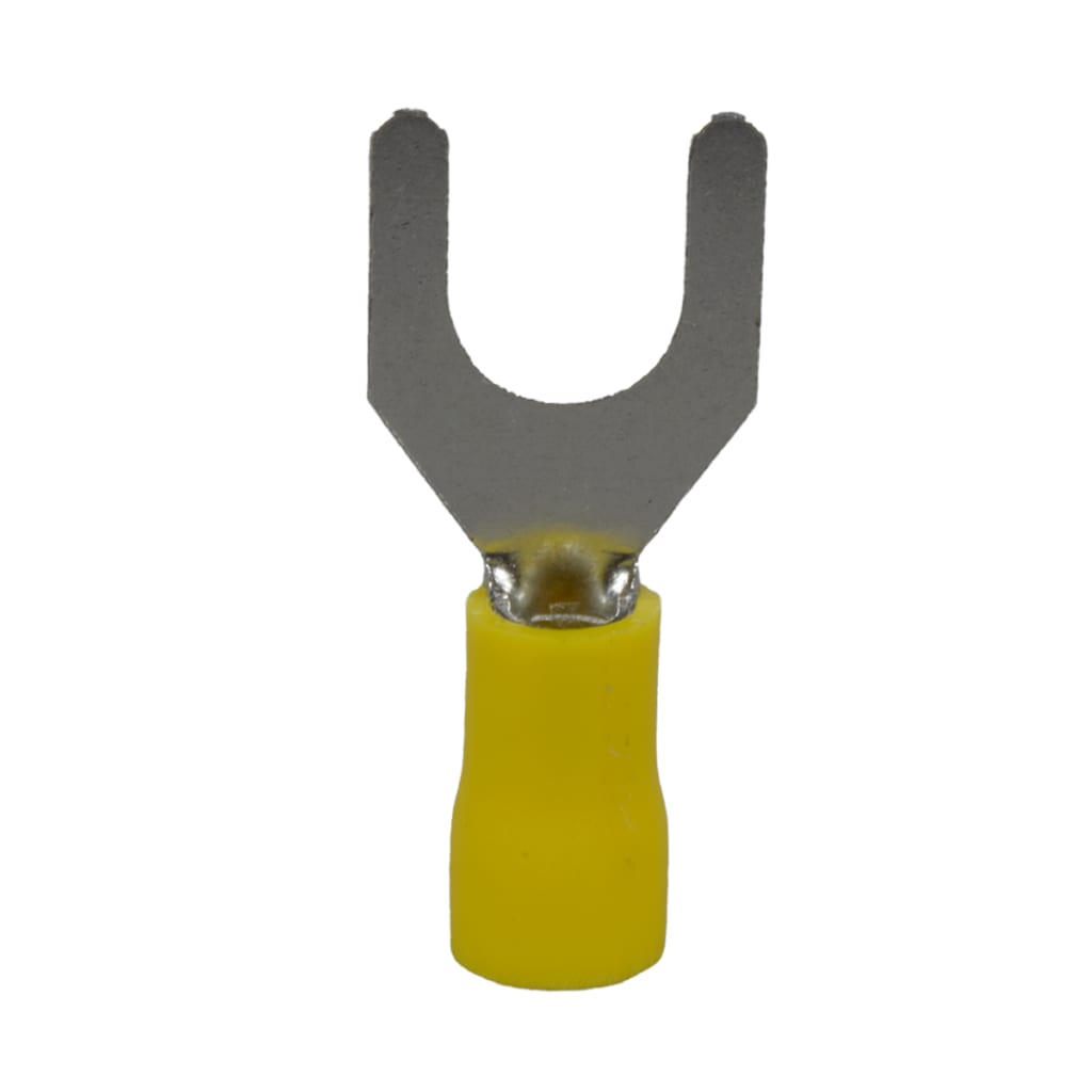 TERMINAL U AMARILLA 8.4mm 10-12AWG X 1 PQTE DE 100 UNID
