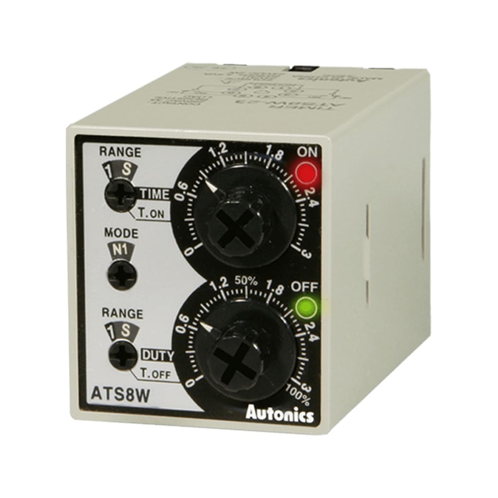 TEMPORIZADOR ASIMETRICO 0.3SEG A 30 HORAS. ALIMENTACION 100-240VAC, 24-240VDC. CON BRACKET DIN 48X48MM.