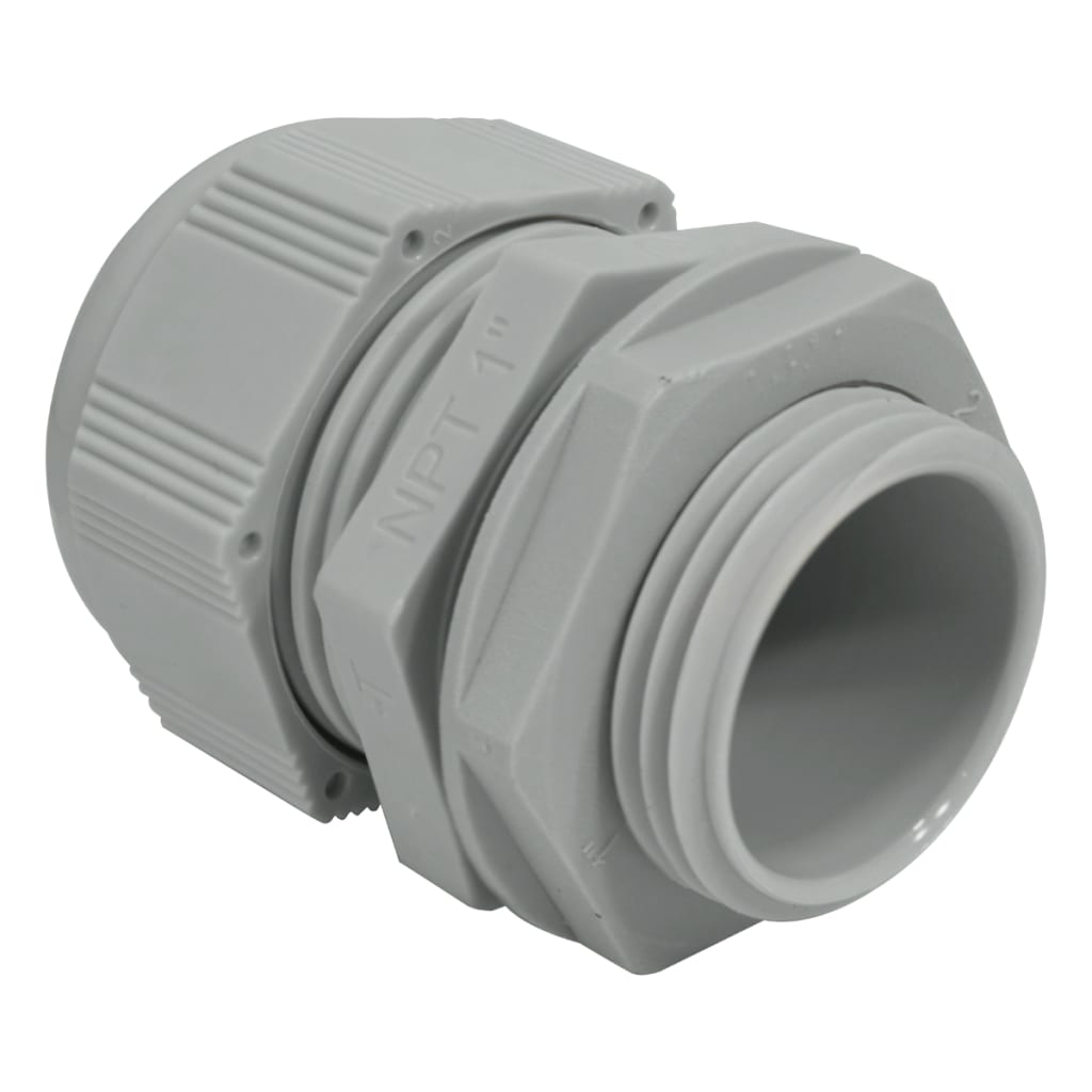PRENSACABLE 1" NPT NYLON C/TUERCA X 20 UNID