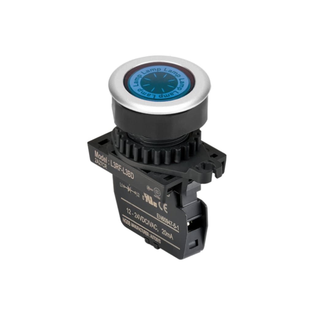 01 LAMP LED AZUL 30mm 12-24VDC/AC PLAST PLAN