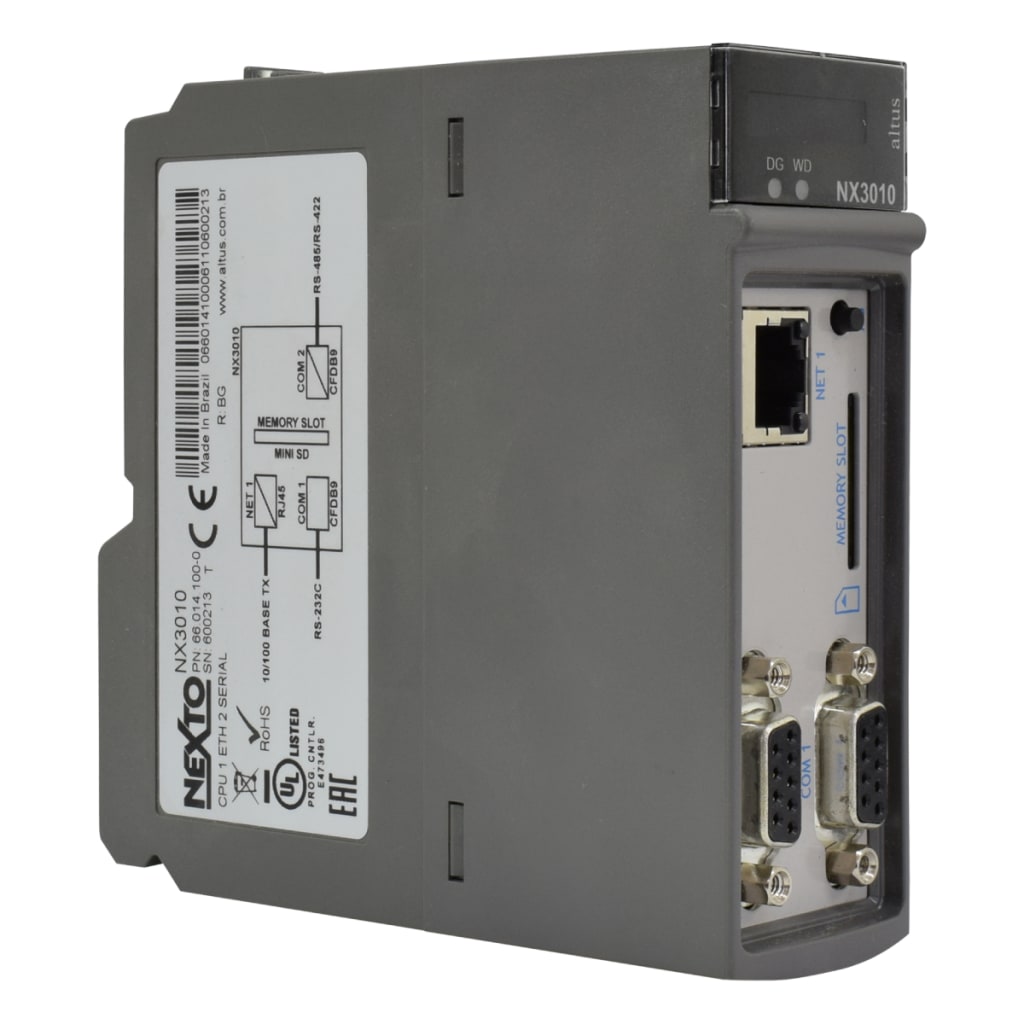 CPU PLC, 1 ETHERNET, 2 SERIALES, INTERFACE MINI SD