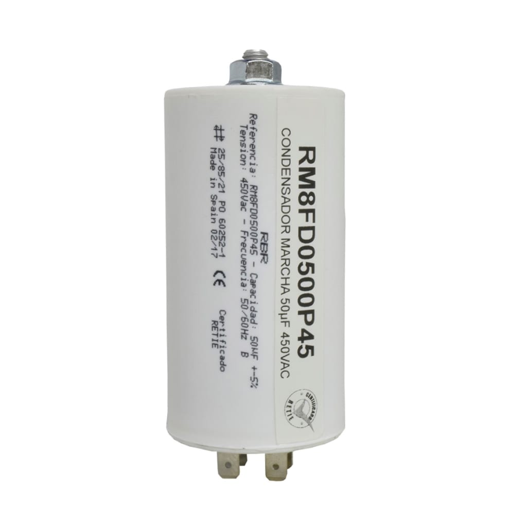 CONDENSAD MARCHA 50uF 400-450VAC 50/60HZ CE ESPAÑA