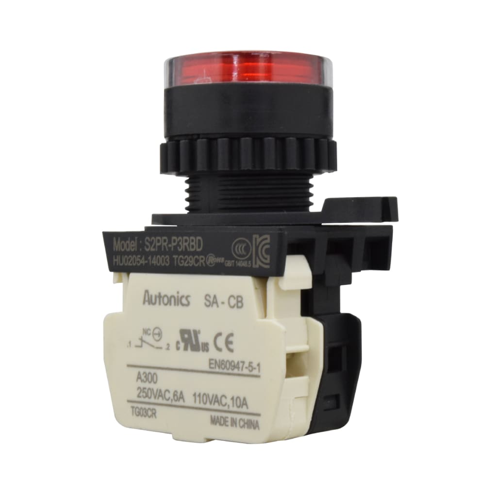 20 PULS PLAST NC + LED ROJO 12-24 VDC/AC 22mm