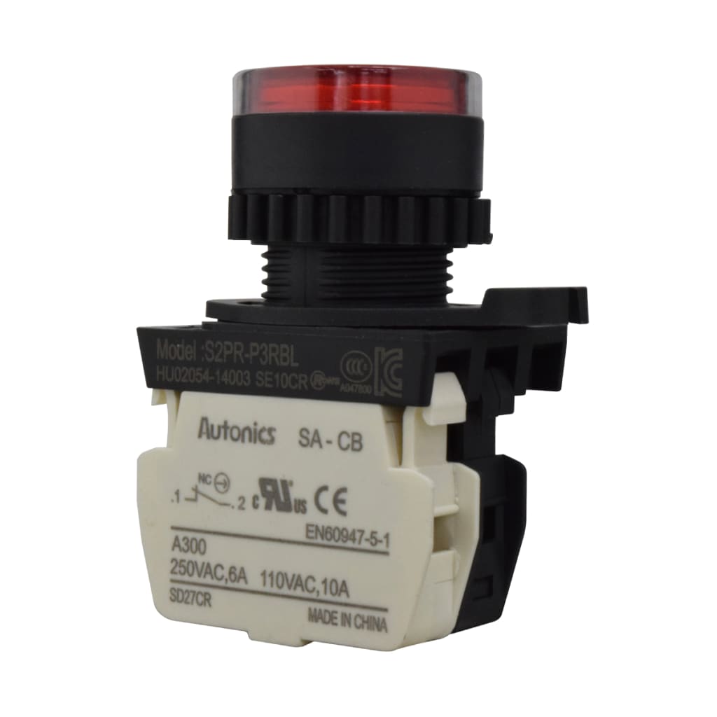 21 PULS PLAST NC + LED ROJO 110-220 VAC 22mm