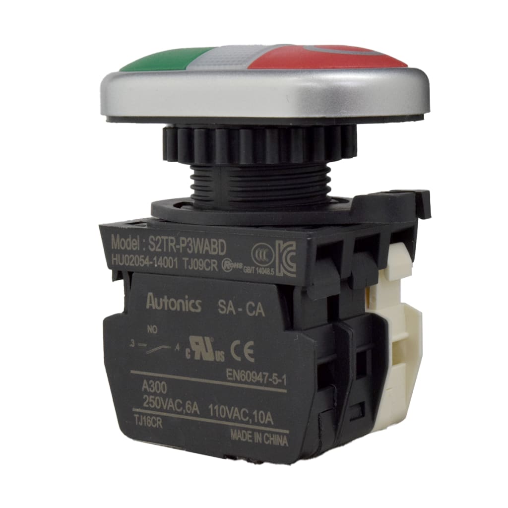 32 START-STOP PLAST C/LED 12-24 VDC/AC