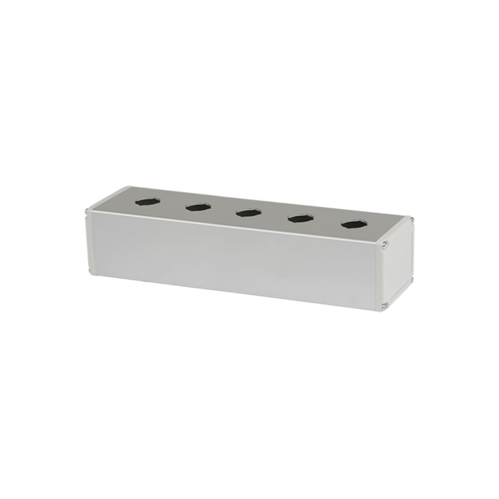 CAJA CUADRADA 5H 22mm ALUMINIO