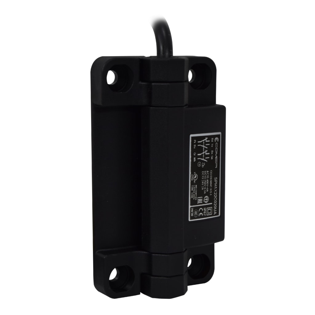 BISAGRA DE SEGURIDAD SERIE SPH, 2NO+2NC, CABLE 2M SALIDA SUPERIOR, IP67. UL