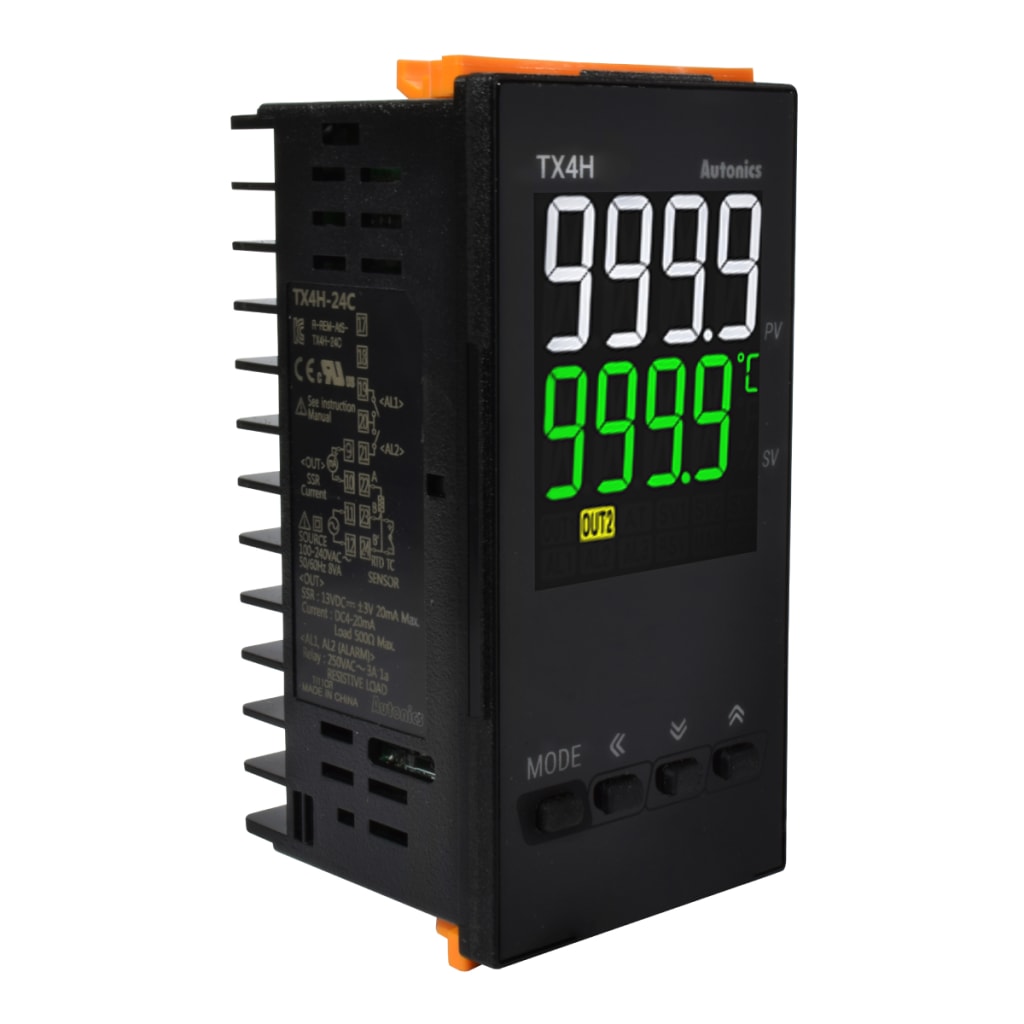CONTROLADOR DE TEMPERATURA TX4 48X96 SALIDA CORRIENTE 2 EVENTOS, ALIMENTACION 100-240 VAC.