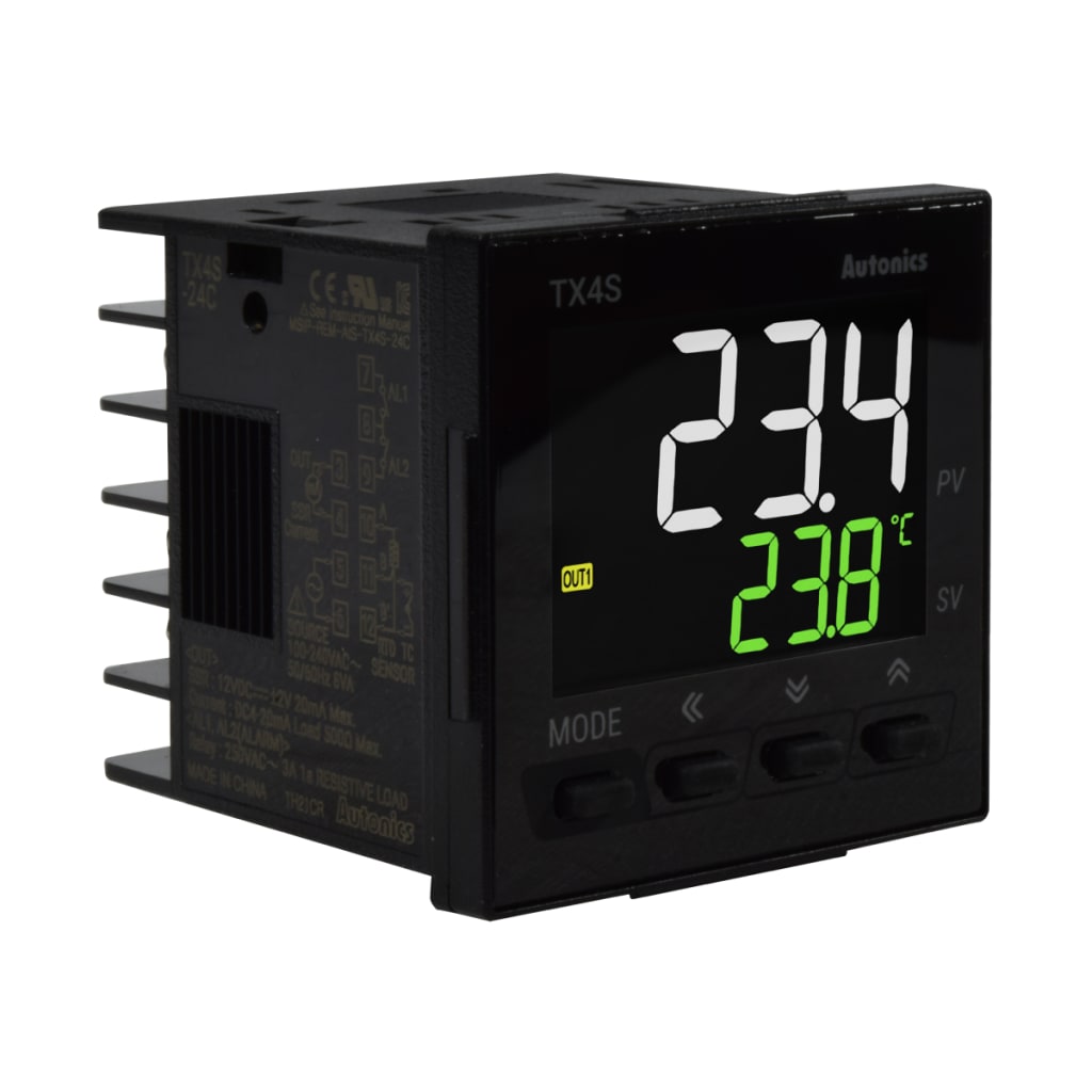 CONTROL DE TEMPERATURA PID TIPO LCD TX4, ALIMENTACION 100-240V AC SALIDA CORRIENTE / SSR