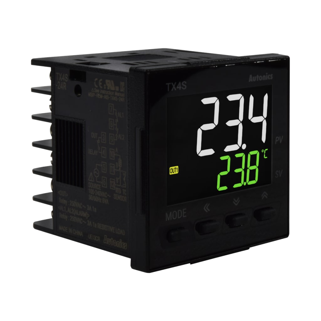 CONTROL DE TEMPERATURA PID TIPO LCD TX4, ALIMENTACION 100-240V AC SALIDA RELÉ
