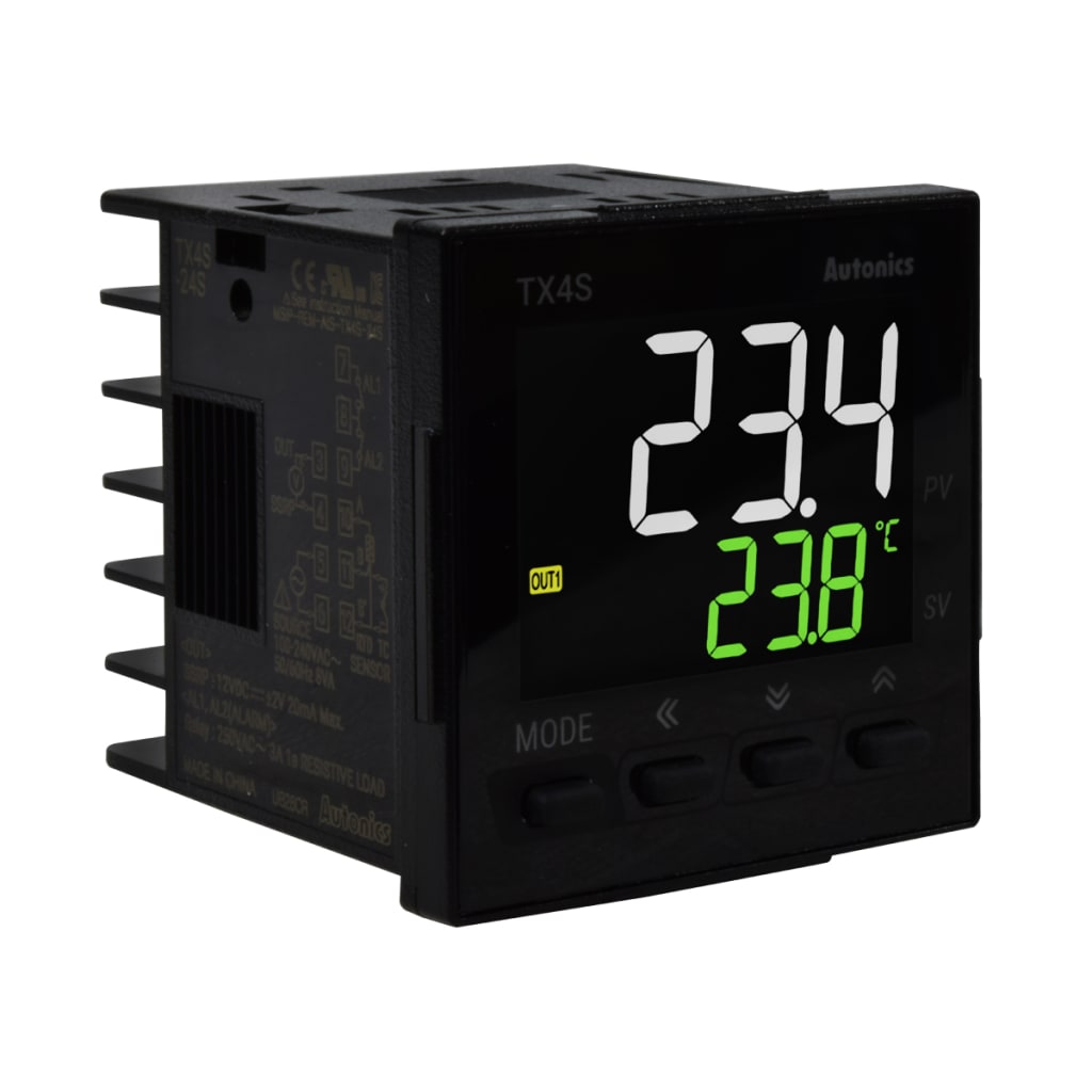 CONTROL DE TEMPERATURA PID TIPO LCD TX4, ALIMENTACION 100-240V AC SALIDA RELE DE ESTADO SOLIDO