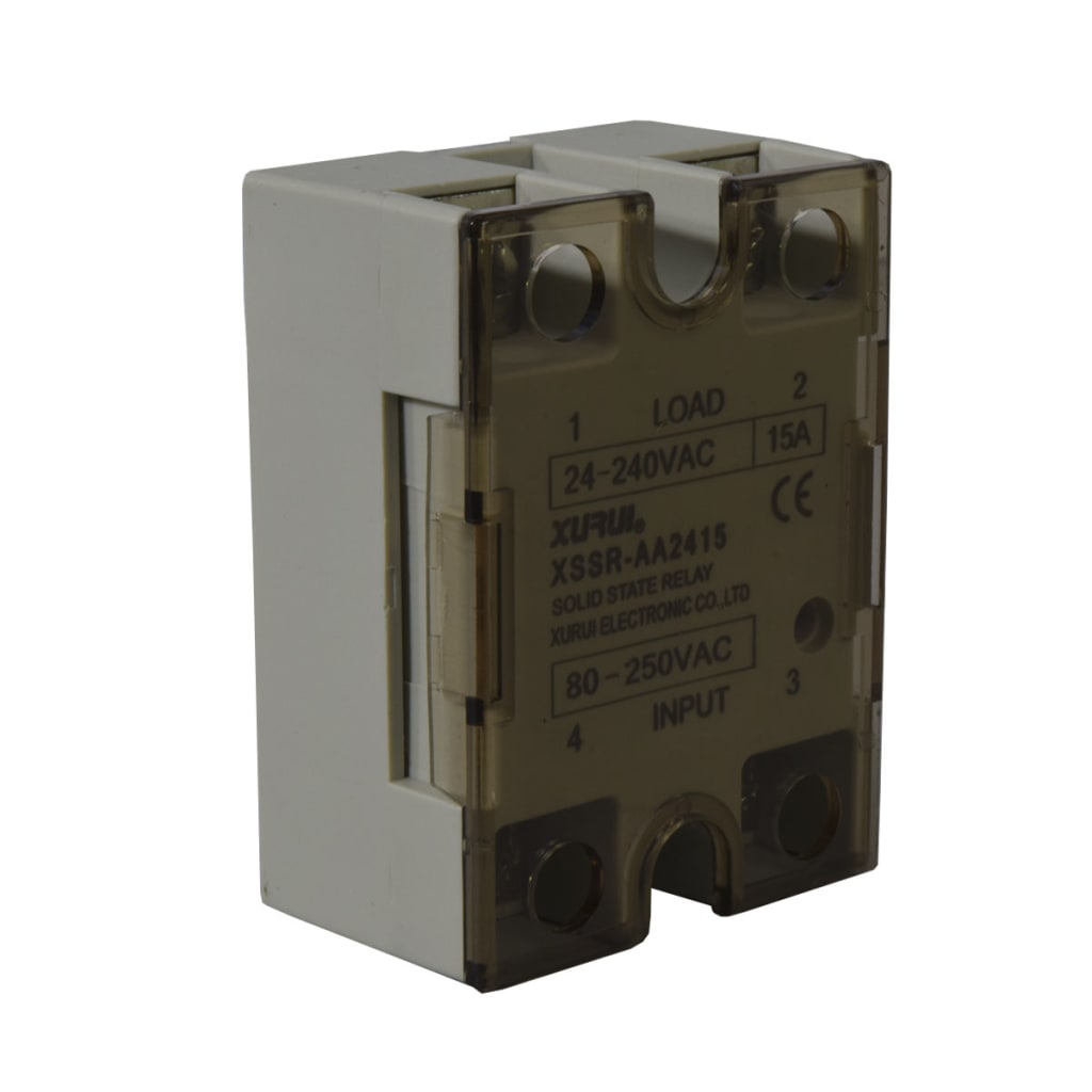 SSR 15A 80-250VAC 240VAC C/TAPA Y LED IND SERIE W1
