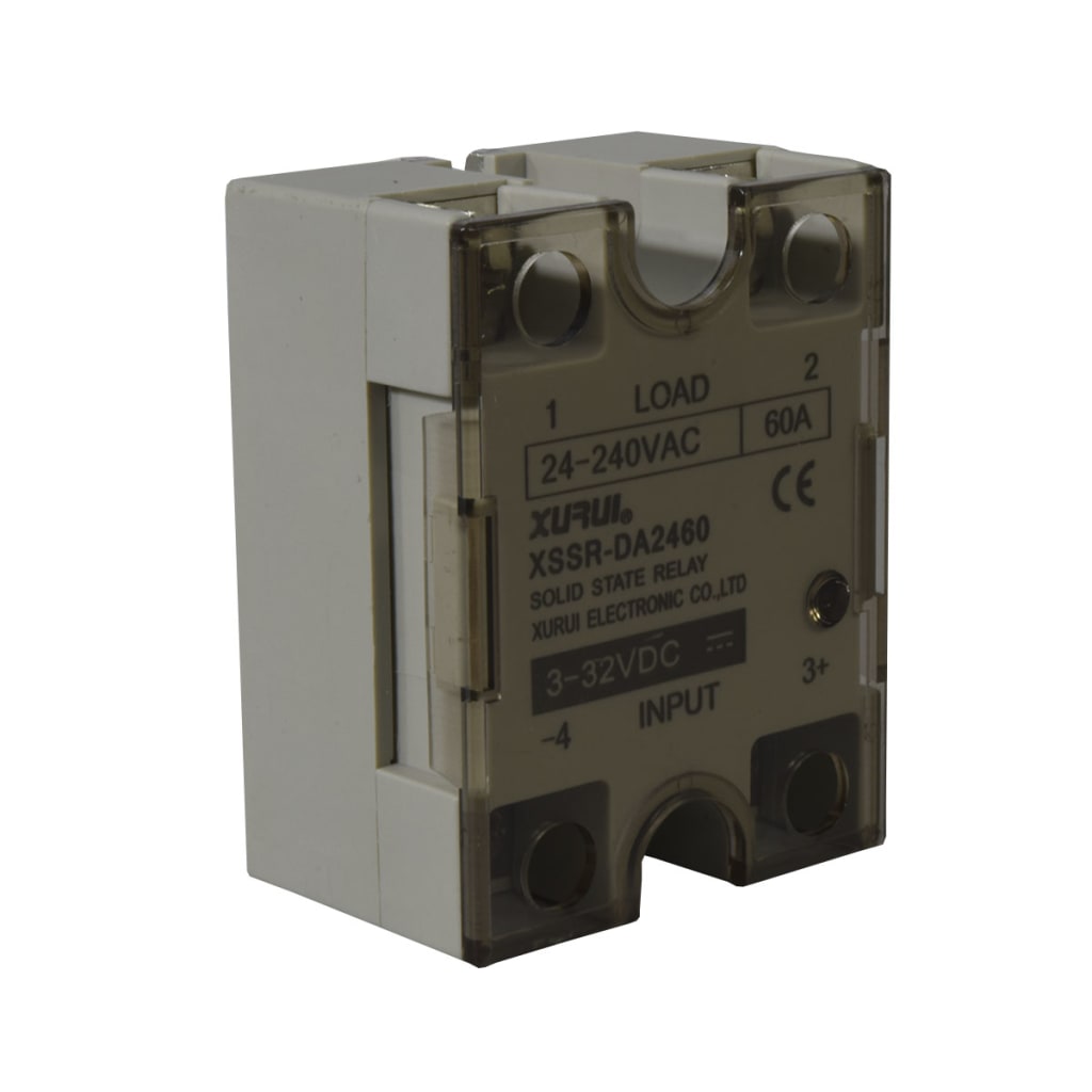 SSR 60A 3-32VDC 240VAC C/TAPA Y LED IND SERIE W6