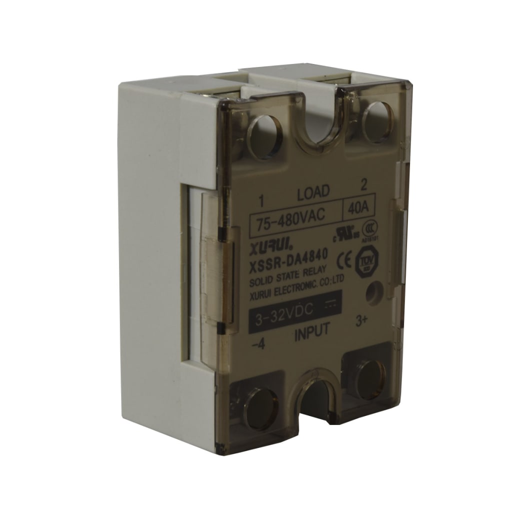 SSR 40A 3-32VDC 480VAC C/TAPA Y LED IND SERIE W1