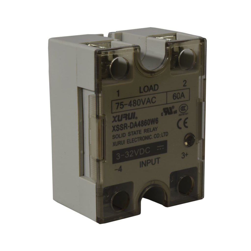 SSR 60A 3-32VDC 480VAC C/TAPA Y LED IND SERIE W1