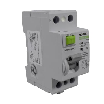 BREAKER DIFERENCIAL 40A, 10KA, CORRIENTE RESIDUAL DE 30MA, 2 POLOS.
