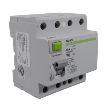 BREAKER DIFERENCIAL 40A, 10KA, CORRIENTE RESIDUAL DE 30MA, 4 POLOS.