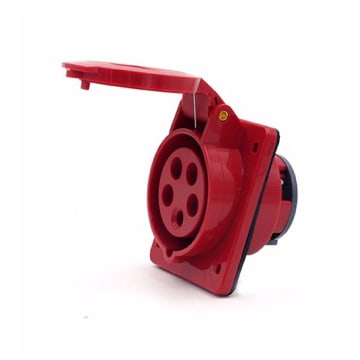 TOMA INCRUSTAR INCLI 16A 220-380/240-415VAC ROJO