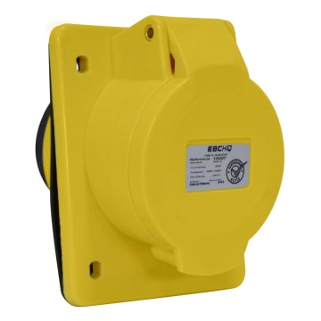 TOMA INCRUSTAR INCLI 32A 110VAC 2P+T AMARILLO