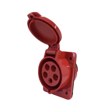 TOMA INCRUSTAR INCLI 32A 220-380/240-415VAC ROJO